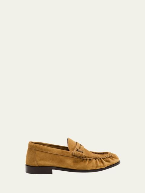 SAINT LAURENT Le Suede YSL Penny Loafers