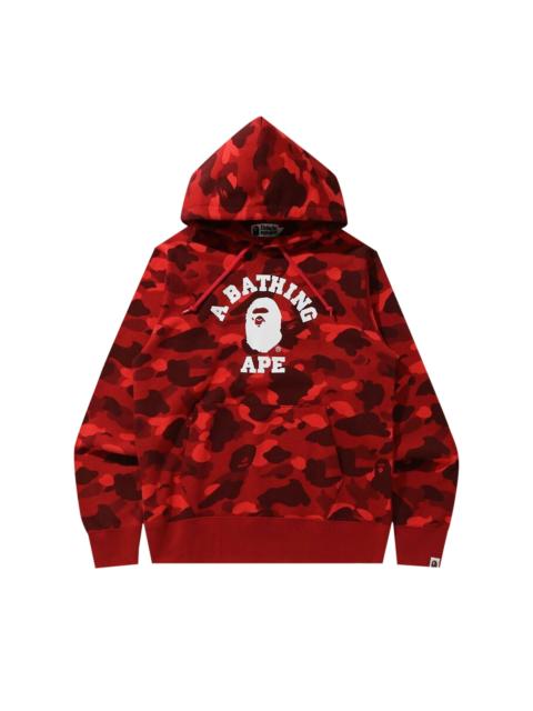 A BATHING APE® BAPE Online Exclusive Color Camo College Pullover Hoodie 'Red'