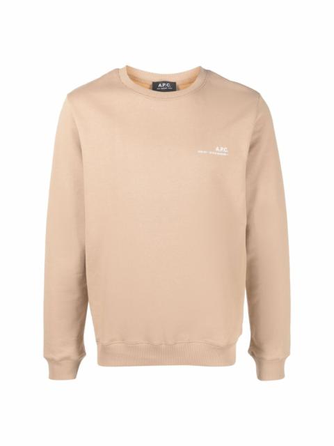 logo-print crew neck sweatshirt