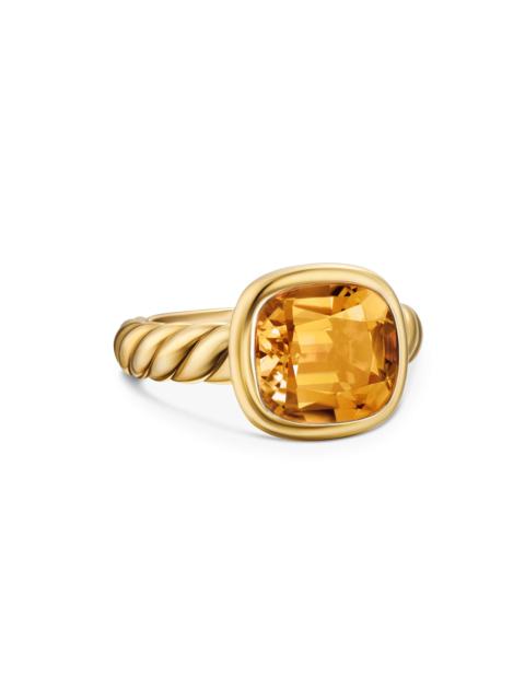 DAVID YURMAN Women's DY Mercer Stone Ring in 18K Yellow Gold - Citrine