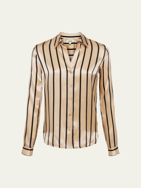 L'AGENCE Tyler Striped Silk Blouse