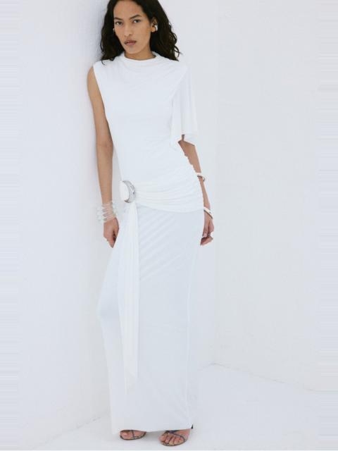 De La Vali TITAN MAXI DRESS IN IVORY SPANDEX JERSEY