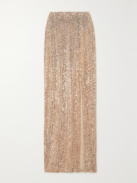 TOM FORD Sequined Tulle Maxi Skirt