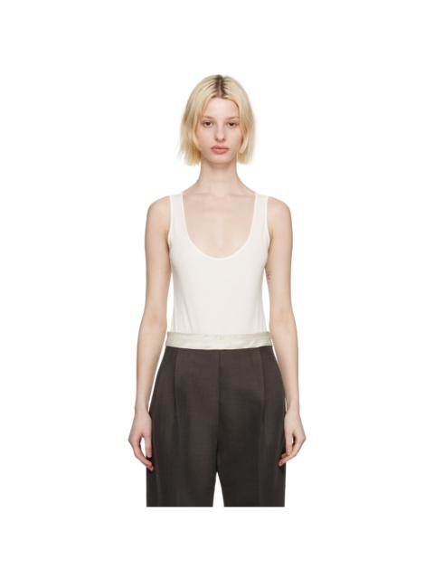 GIA STUDIOS White Scoop Neck Bodysuit