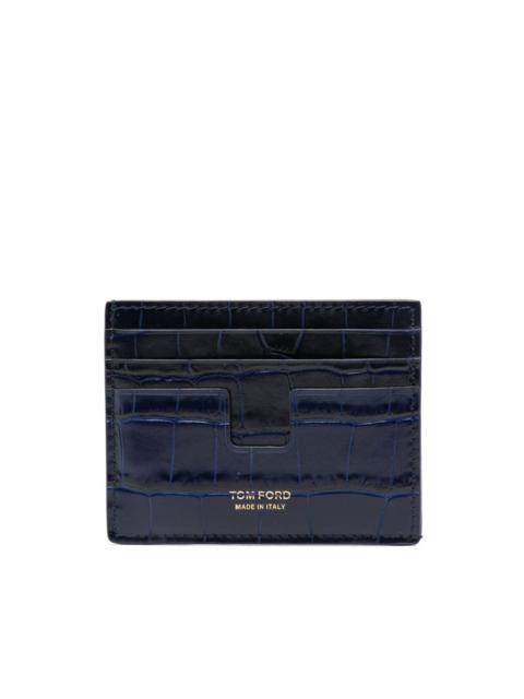 crocodile-embossed card holder