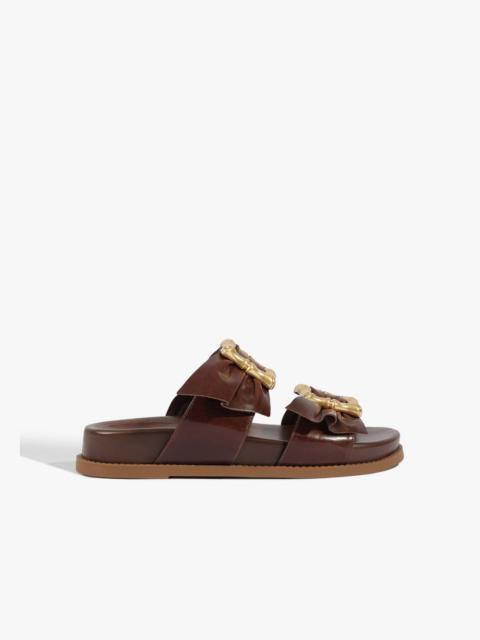 SCHUTZ Enola Bamboo Leather Sporty Sandal