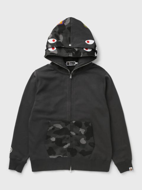 A BATHING APE® COLOR CAMO SHARK FULL ZIP DOUBLE HOODIE