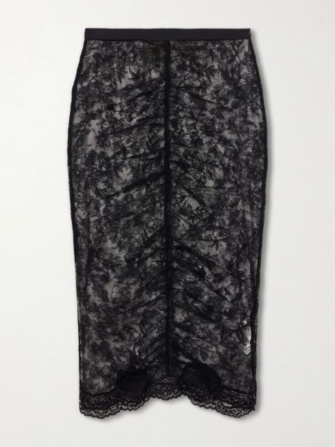 Valentino Lace midi skirt Black
