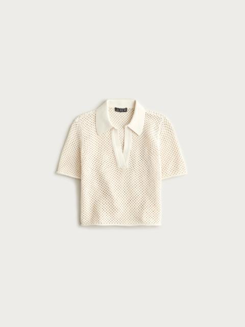 J.CREW Crochet beach polo shirt in cotton