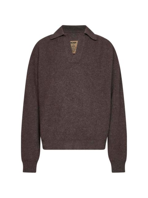 UMA WANG ribbed-knit V-neck sweater