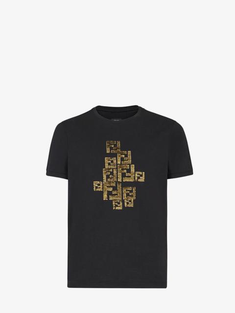 FENDI Black cotton T-shirt