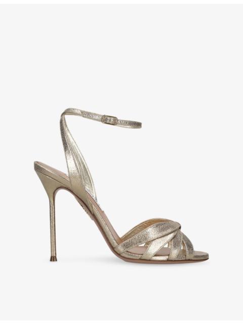 AQUAZZURA Soulmate 105 Heeled Leather Sandals