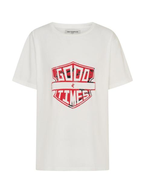 ONE TEASPOON Good Times Boyfriend Tee - White