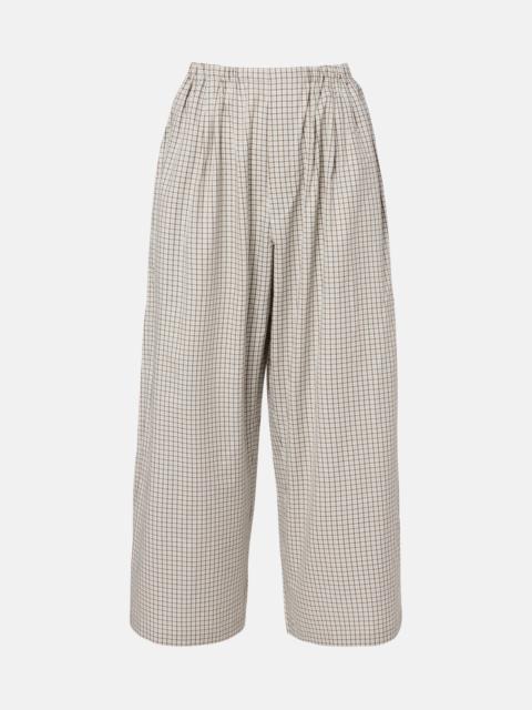 Proenza Schouler White Label Meadow checked cotton wide-leg pants