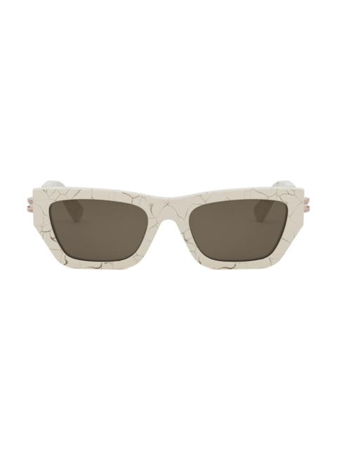 BVLGARI Women's B. zero1 54MM Rectangular Sunglasses - White Brown