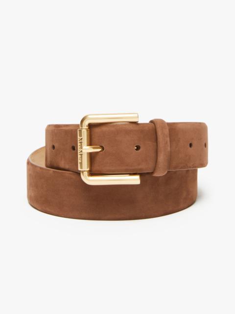 Max Mara NROLLERBUCKLE35 Nubuck belt