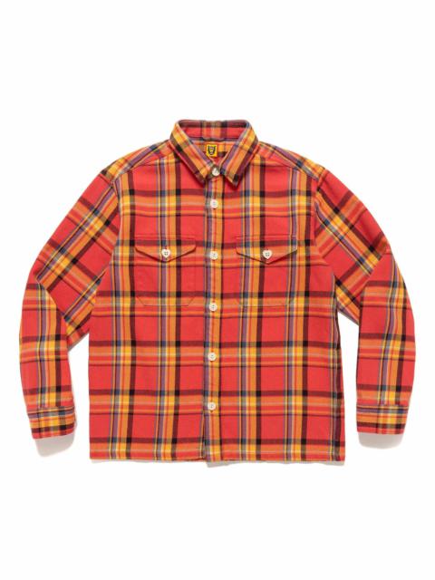 Human Made Check Shirt Orange