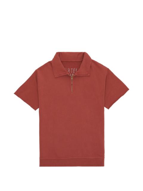 FORTELA zip-fastening short-sleeve polo shirt
