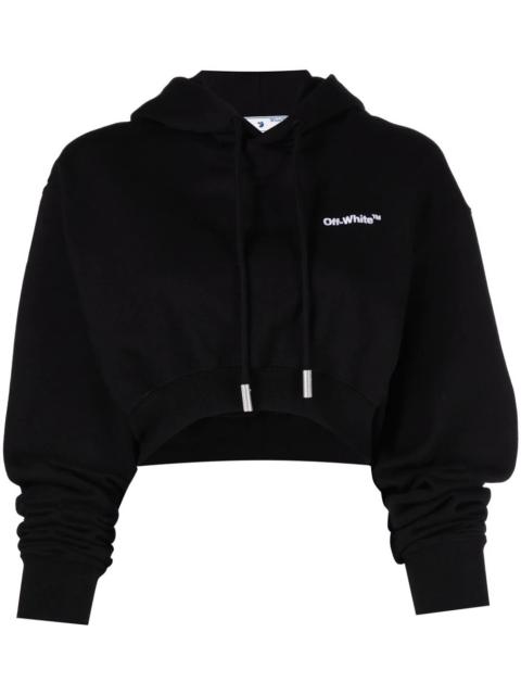 Off-White Helvetica logo-print hoodie