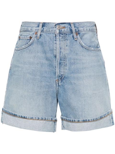 AGOLDE Dame high-waisted denim shorts