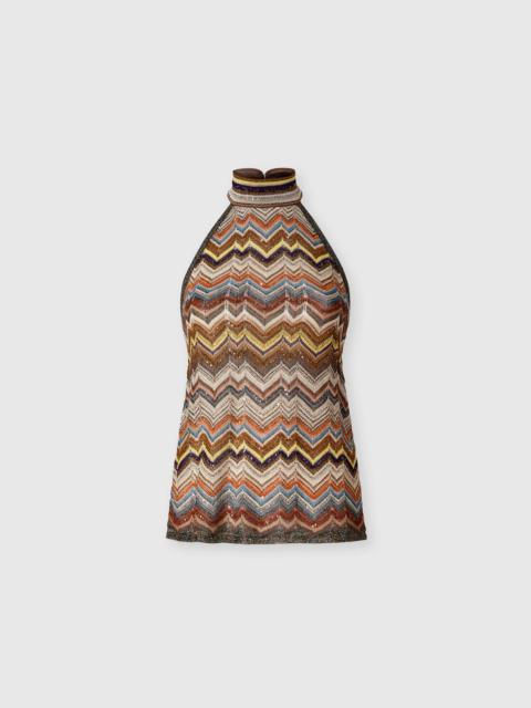Missoni Halterneck top with striped chevron motif
