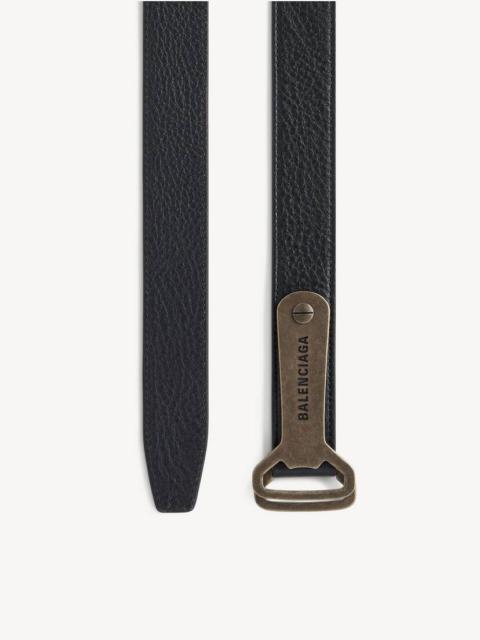 BALENCIAGA Men's Bottle Opener D Ring Belt in Black