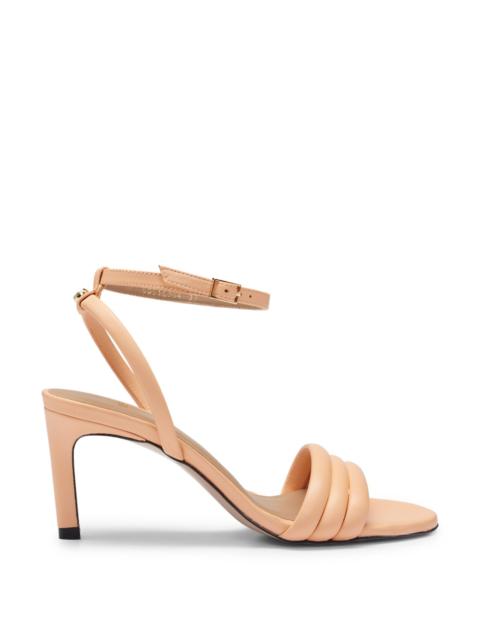 BOSS STRAPPY SANDALS IN NAPPA LEATHER WITH A 7CM HEEL