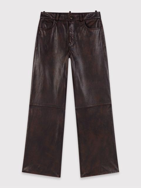 maje Leather trousers
