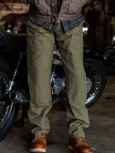 HIROSHI KATO The Double Knee Pants Classic Straight - Sage Smoke