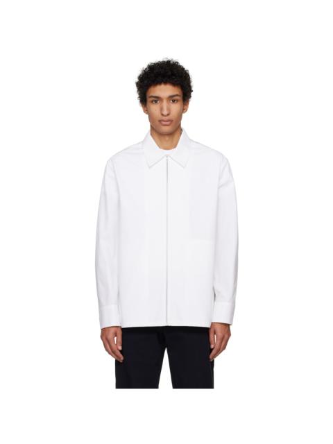 Jil Sander White Zip Shirt
