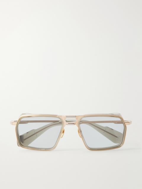 JACQUES MARIE MAGE GT-R Aviator-Style Titanium Sunglasses