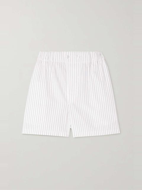 Bottega Veneta Pinstriped cotton-poplin shorts