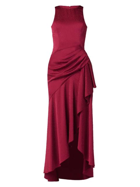 Shoshanna Women's Verena Draped Midi-Dress - Wine