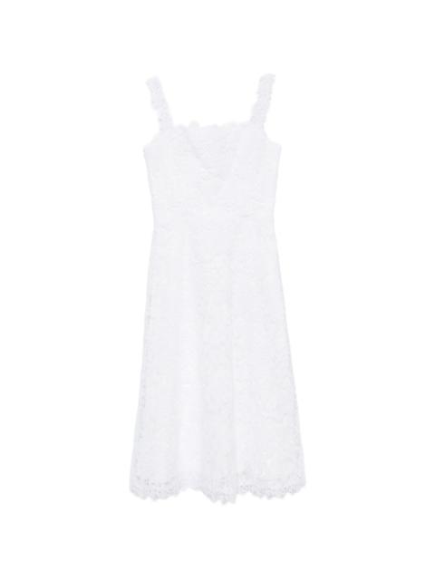 CAROLINA HERRERA guipure lace flared midi dress