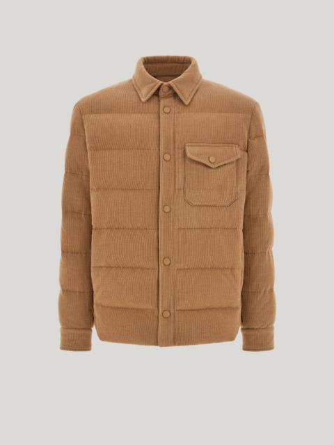 Canali CAMEL OVERSHIRT IN WOOL AND CAMEL BLEND WITH DOWN FILLING
