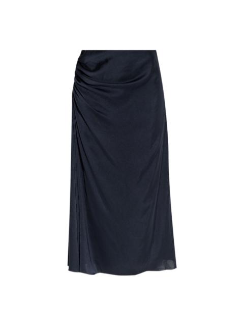 Theory draped midi skirt