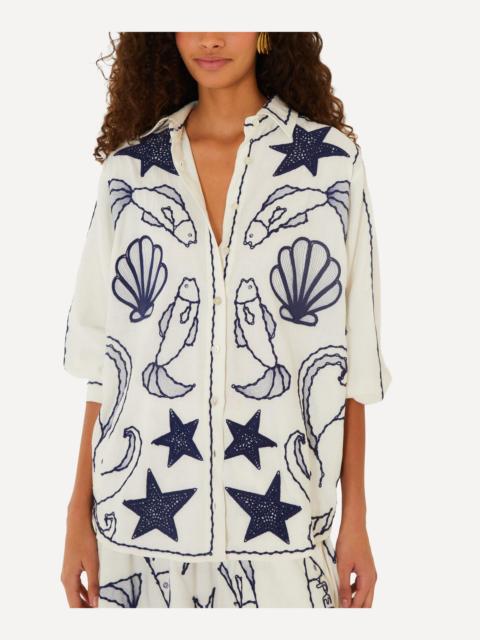 FARM RIO Off‑White Fresh Fish Shirt
