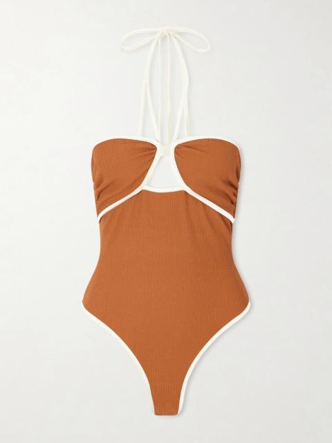 Johanna Ortiz Sea Salt Cutout Swimsuit