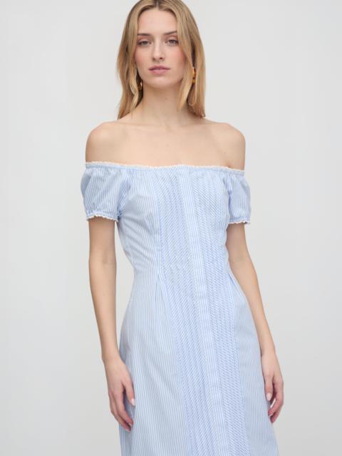 Hill House Home The Madison Dress - Blue/White Stripe