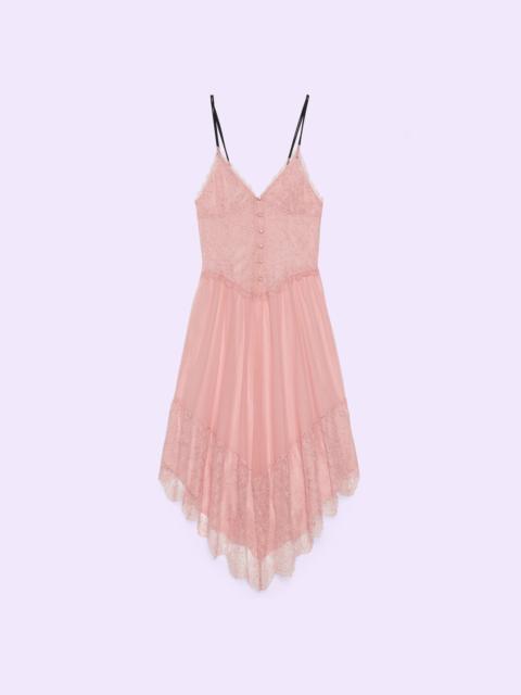 GUCCI Silk chiffon lingerie dress