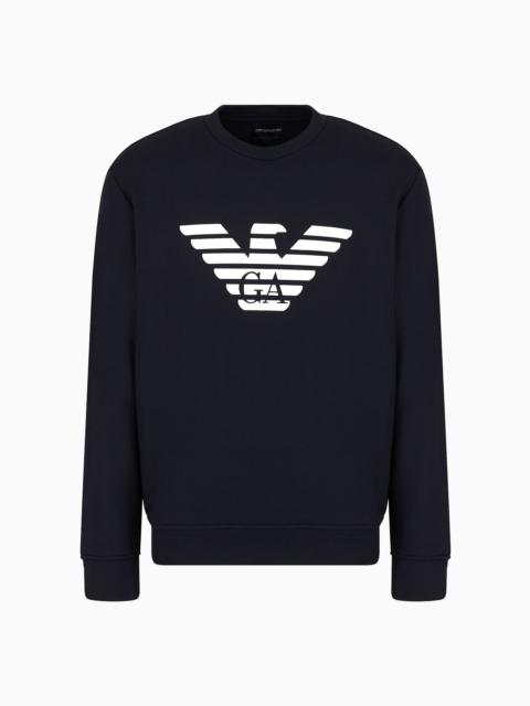 EMPORIO ARMANI Modal-blend sweatshirt with logo print