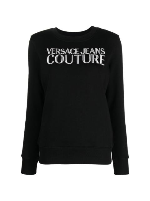 VERSACE JEANS COUTURE logo-embroidered crew-neck sweatshirt