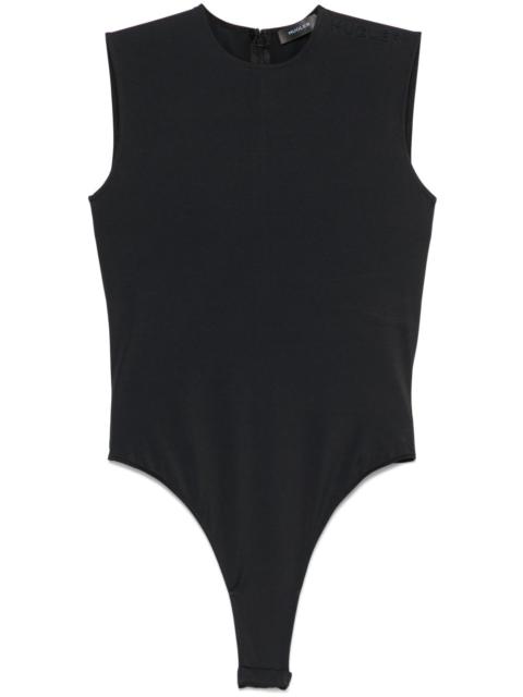 MUGLER logo-embossed sleeveless bodysuit