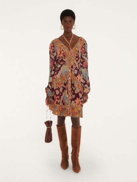 FARM RIO Delhi Floral Mixed Mini Dress