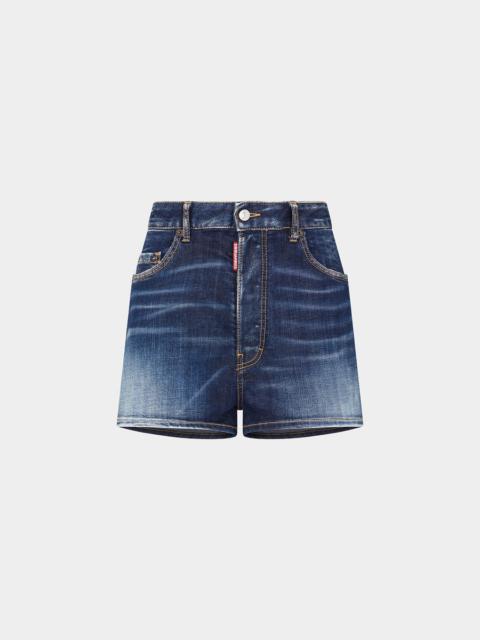 DSQUARED2 MEDIUM SUPER STAR WASH DENIM SHORTS