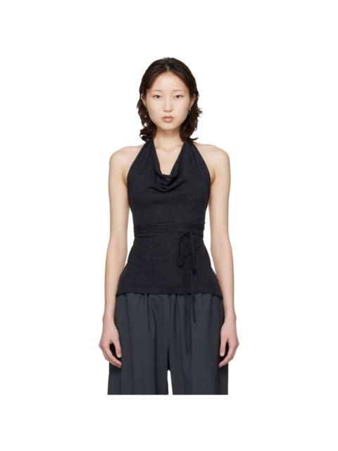 CORDERA Gray Merino Wool Tie Top
