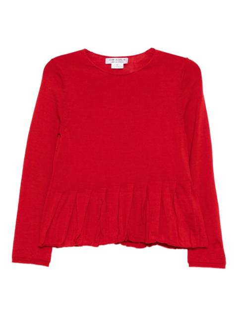 Comme des Garçons Comme des Garçons pleated knit top