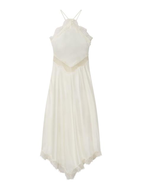 A.L.C. Lucia Satin and Lace Midi Dress