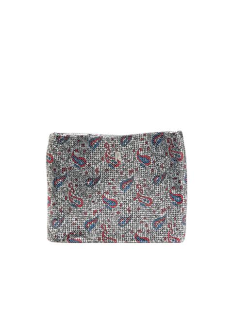 rabanne paisley pattern clutch bag