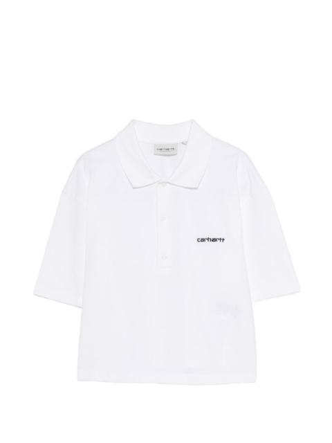 Carhartt logo-embroidered polo top